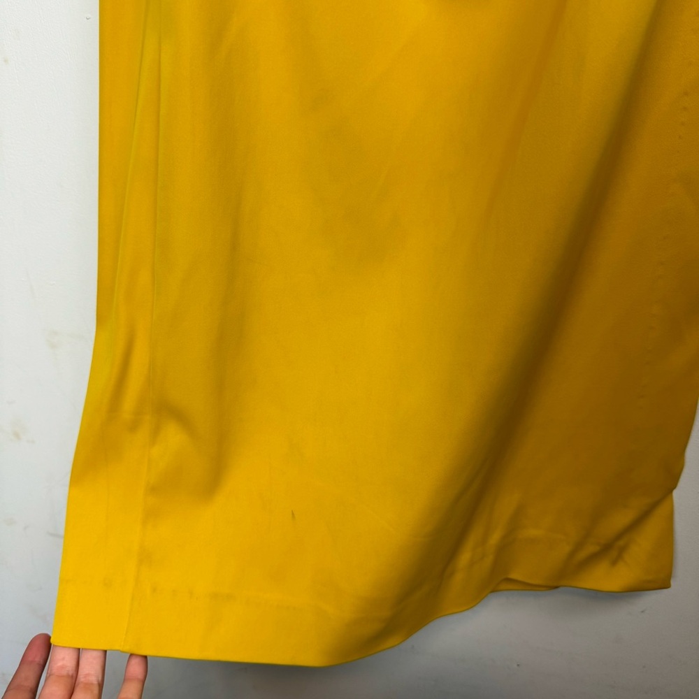 NWT ZARA Strapless Maxi Dress Sz Small Golden Yellow Side Pleats Ruched - Picture 11 of 16